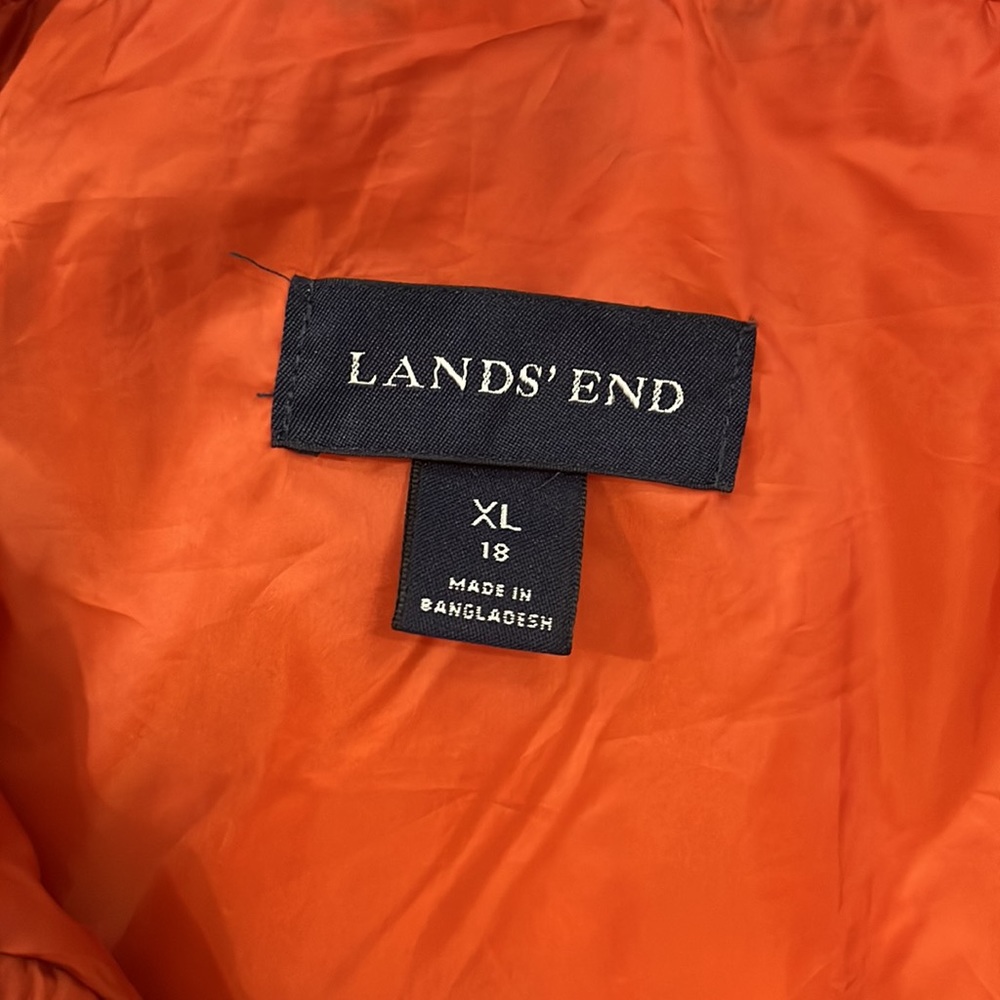 Lands' End Women's Quilted Jacket - Burnt Orange - Size XL - Picture 12 of 13